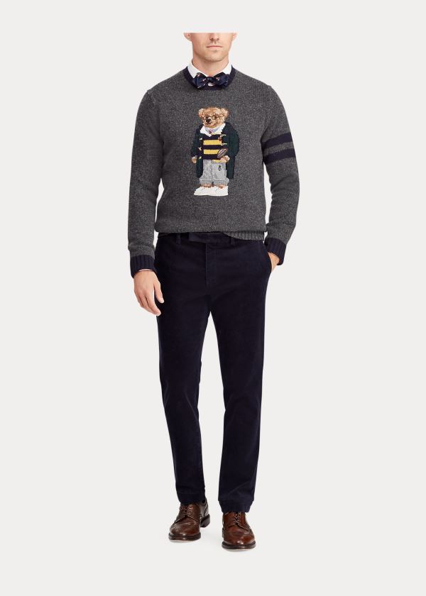 Sueter Polo Ralph Lauren Hombre Grises - Polo Bear Wool - VOYSD2680